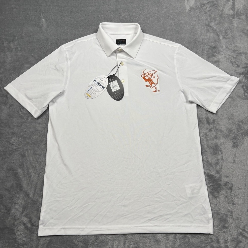 Bevo University Of Texas UT Greg Norman Pro Series Polo Men's Size Small NWT